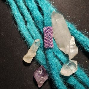 Dreadlock Bead Handmade Pink Purple Zigzag Seed Bead Hair Jewelry Peyote Charm